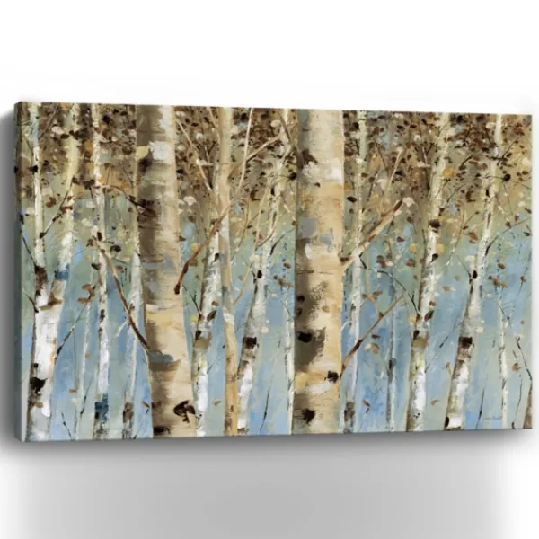 Canvas Art-Kirkland's Home White Birch Forest Canvas Art Print, 60X40 In. Brown/Blue