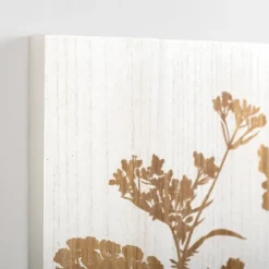 Wall Plaques-Kirkland's Home White Botanical Silhouette Wood Wall Plaque White/Brown