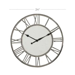 Clocks-Kirkland's Home White Cambrie Ceramic Wall Clock