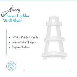 Shelves-Kirkland's Home White Corner Ladder Shelf
