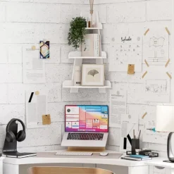 Shelves-Kirkland's Home White Corner Ladder Shelf