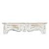Shelves-Kirkland's Home White Distressed Carved Wood Acanthus Wall Shelf