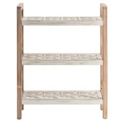 Bookshelves-Kirkland's Home White Distressed Wood Bookshelf