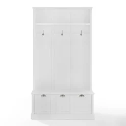 Entryway Furniture-Kirkland's Home White Ellison Hall Tree With Storage Bench