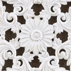 Wall Plaques-Kirkland's Home White Embellished Trinity Wall Plaques, Set Of 3 Brown/White