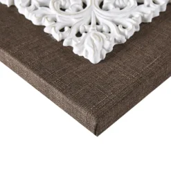 Wall Plaques-Kirkland's Home White Embellished Trinity Wall Plaques, Set Of 3 Brown/White