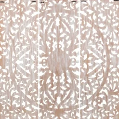 Wall Plaques-Kirkland's Home White Floral Wood Carving 3-Pc. Wall Plaque White/Tan