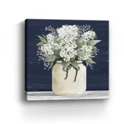 Canvas Art-Kirkland's Home White Flowers Ii Giclee Canvas Print, 40X40 In. Blue/White