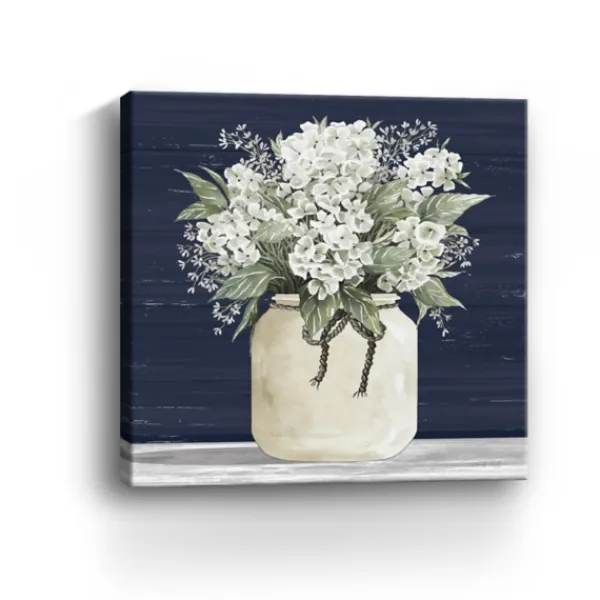 Canvas Art-Kirkland's Home White Flowers Ii Giclee Canvas Print, 40X40 In. Blue/White
