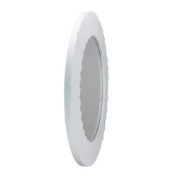 Decorative Mirrors-Kirkland's Home White Fluted Contemporary Wall Mirror