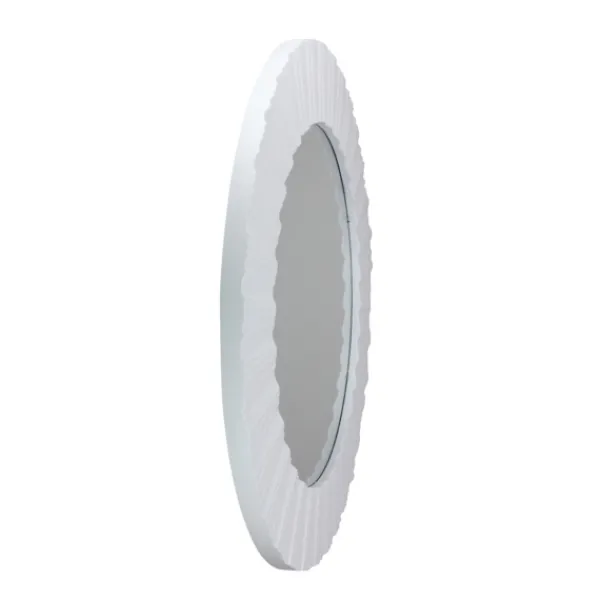 Decorative Mirrors-Kirkland's Home White Fluted Contemporary Wall Mirror