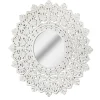 Decorative Mirrors-Kirkland's Home White Handcarved Mandala Circle Wall Mirror