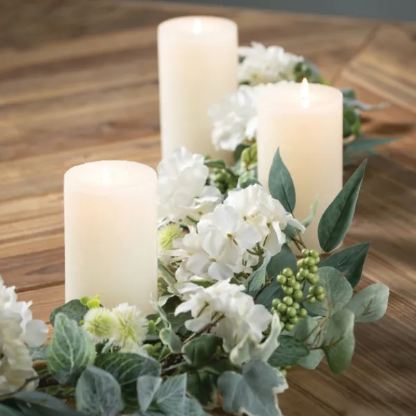Arrangements & Greenery-Kirkland's Home White Hydrangea Garland White/Green