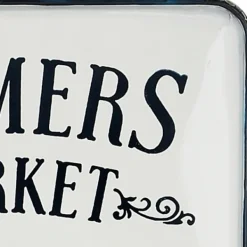 Wall Quotes & Signs-Kirkland's Home White Iron Farmer'S Market Wall Plaque White/Black