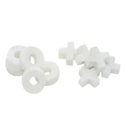 Decorative Accents-Kirkland's Home White Marble And Gold Tic Tac Toe Board White/Gold
