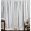 Curtains & Drapes-Kirkland's Home White Marl Blackout 2-Pc. Curtain Panels, 96 In. Gray/White