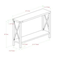 Console Tables-Kirkland's Home White Oak Farmhouse X-Frame Console Table Ivory