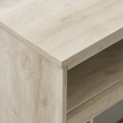 Tv Stands & Media Consoles-Kirkland's Home White Oak Glass Door Tv Stand, 58 In. Ivory