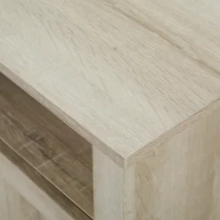 Tv Stands & Media Consoles-Kirkland's Home White Oak Grooved Door Corner Tv Stand Ivory