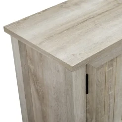 Tv Stands & Media Consoles-Kirkland's Home White Oak Grooved Door Tv Stand Ivory