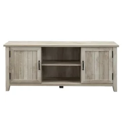 Tv Stands & Media Consoles-Kirkland's Home White Oak Grooved Door Tv Stand Ivory