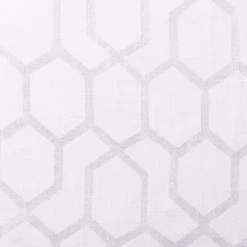 Curtains & Drapes-Kirkland's Home White Paton Curtain Panel Set, 108 In. White/Silver