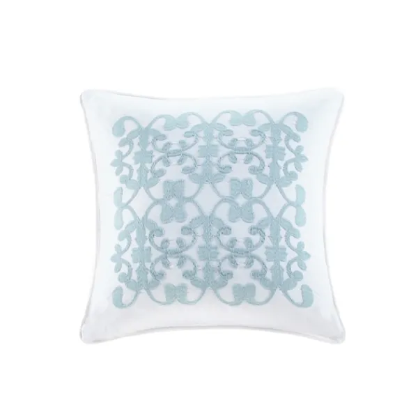 Comforters-Kirkland's Home White Quilted California King 5-Pc. Comforter Set White/Blue
