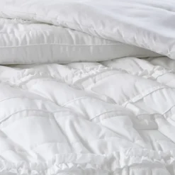 Comforters-Kirkland's Home White Quilted King 5-Pc. Comforter Set White/Blue