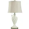 Table Lamps-Kirkland's Home White Resin Swirl Table Lamp Tan