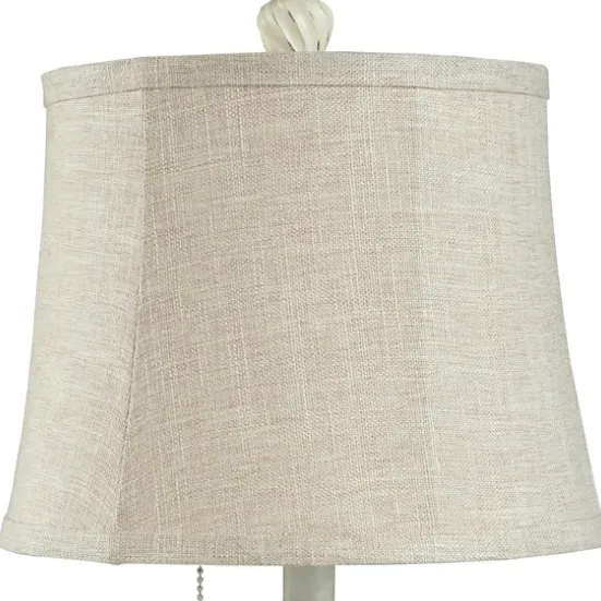Table Lamps-Kirkland's Home White Resin Swirl Table Lamp Tan