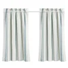 Curtains & Drapes-Kirkland's Home White Stripe Cafe Curtain Panel Set, 36 In. Blue