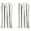 Curtains & Drapes-Kirkland's Home White Stripe Cafe Curtain Panel Set, 36 In. Gray