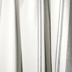 Curtains & Drapes-Kirkland's Home White Stripe Cafe Curtain Panel Set, 36 In. Gray