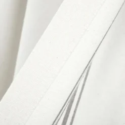 Curtains & Drapes-Kirkland's Home White Stripe Cafe Curtain Panel Set, 36 In. Gray