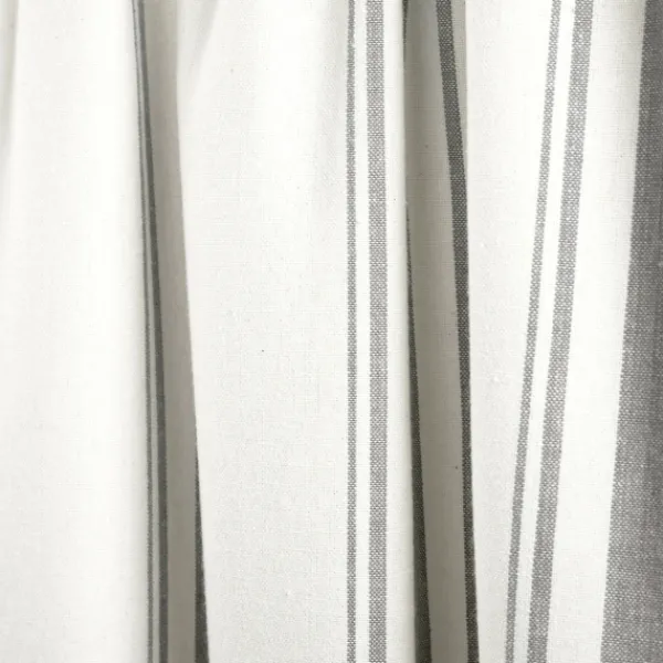 Curtains & Drapes-Kirkland's Home White Stripe Cafe Curtain Panel Set, 24 In. Gray