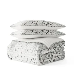 Quilts-Kirkland's Home White Trellis Reversible 3-Pc. King Quilt Set White/Gray