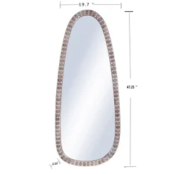 Decorative Mirrors-Kirkland's Home White Washed Abstract Shape Wall Mirror