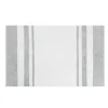 Bathroom Rugs-Kirkland's Home White With Stripe Reversible Bath Mat, 45 In. Gray