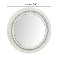 Decorative Mirrors-Kirkland's Home White Wood Aislinn Wall Mirror