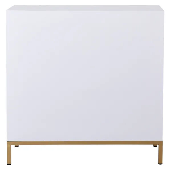 Cabinets & Sideboards-Kirkland's Home White Wood Basket Weave Cabinet