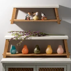 Shelves-Kirkland's Home White Wood Bench Frame Wall Shelves, Set Of 2
