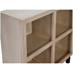 Entryway Furniture-Kirkland's Home White Wood 4-Cubby Bookshelf