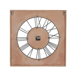 Clocks-Kirkland's Home White Wood Farmhouse Square Wall Clock