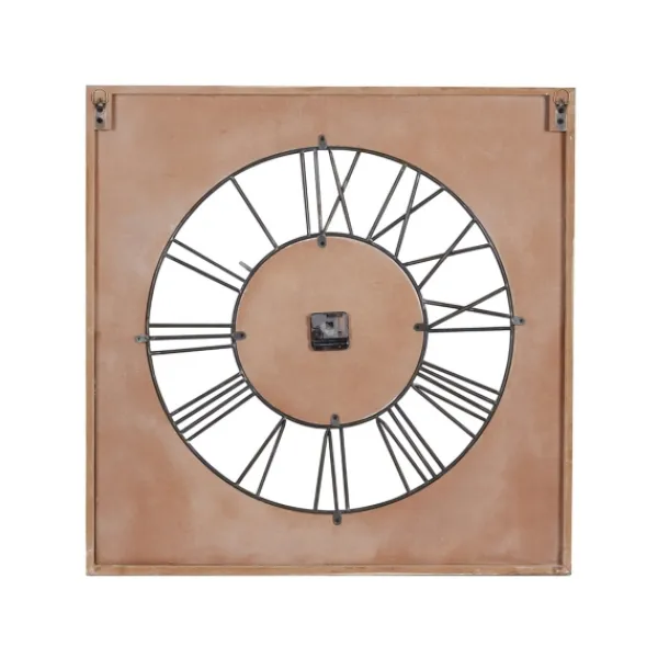Clocks-Kirkland's Home White Wood Farmhouse Square Wall Clock