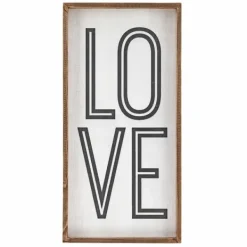 Wall Quotes & Signs-Kirkland's Home White Wood Love Framed Wall Plaque White/Black