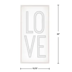 Wall Quotes & Signs-Kirkland's Home White Wood Love Framed Wall Plaque White/Black