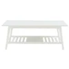 Coffee Tables-Kirkland's Home White Wood Midcentury Coffee Table