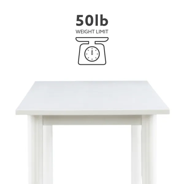 Console Tables-Kirkland's Home White Wood Midcentury Console Table