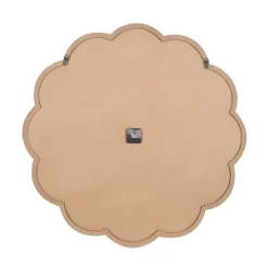 Clocks-Kirkland's Home White Wood Scalloped Frame Wall Clock