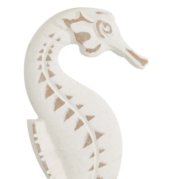 Statues & Figurines-Kirkland's Home White Wood Sea Creature Statues, Set Of 3 Tan/White